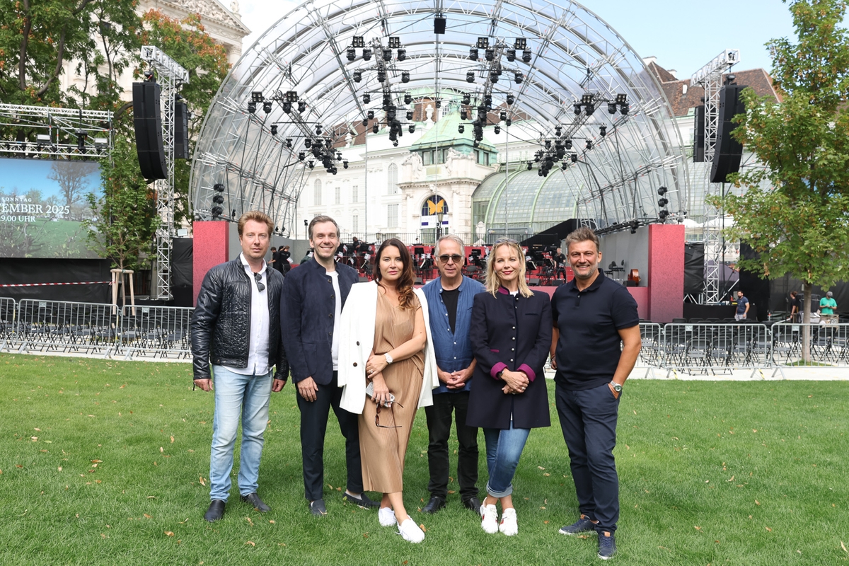 Finale Probe vor dem ersten Opern Air Konzert Wiener Staatsoper Finale Probe vor dem ersten Opern Air Konzert Wiener Staatsoper